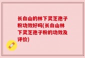 长白山的林下灵芝孢子粉功效好吗(长白山林下灵芝孢子粉的功效及评价)