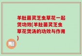 羊肚菌灵芝虫草花一起煲功效(羊肚菌灵芝虫草花煲汤的功效与作用)