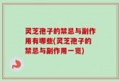 灵芝孢子的禁忌与副作用有哪些(灵芝孢子的禁忌与副作用一览)