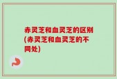 赤灵芝和血灵芝的区别(赤灵芝和血灵芝的不同处)