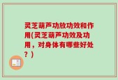 灵芝葫芦功放功效和作用(灵芝葫芦功效及功用，对身体有哪些好处？)