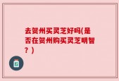 去贺州买灵芝好吗(是否在贺州购买灵芝明智？)