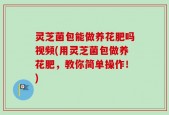 灵芝菌包能做养花肥吗视频(用灵芝菌包做养花肥，教你简单操作！)
