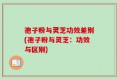 孢子粉与灵芝功效差别(孢子粉与灵芝：功效与区别)