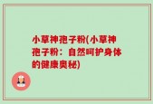 小草神孢子粉(小草神孢子粉：自然呵护身体的健康奥秘)