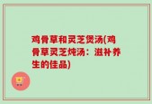 鸡骨草和灵芝煲汤(鸡骨草灵芝炖汤：滋补养生的佳品)