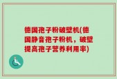 德国孢子粉破壁机(德国静音孢子粉机，破壁提高孢子营养利用率)