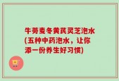 牛蒡麦冬黄芪灵芝泡水(五种中药泡水，让你添一份养生好习惯)