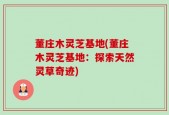 董庄木灵芝基地(董庄木灵芝基地：探索天然灵草奇迹)