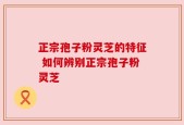正宗孢子粉灵芝的特征 如何辨别正宗孢子粉灵芝