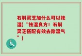 石斛灵芝加什么可以祛湿(“祛湿良方！石斛灵芝搭配有效去除湿气”)