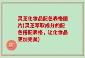灵芝化妆品配色表格图片(灵芝萃取成分的配色搭配表格，让化妆品更加完美)