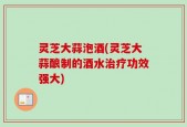 灵芝大蒜泡酒(灵芝大蒜酿制的酒水治疗功效强大)