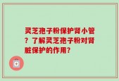 灵芝孢子粉保护肾小管？了解灵芝孢子粉对肾脏保护的作用？