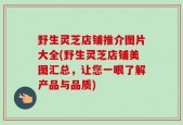 野生灵芝店铺推介图片大全(野生灵芝店铺美图汇总，让您一眼了解产品与品质)