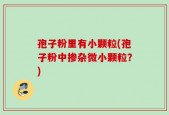 孢子粉里有小颗粒(孢子粉中掺杂微小颗粒？)