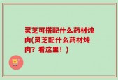 灵芝可搭配什么药材炖肉(灵芝配什么药材炖肉？看这里！)