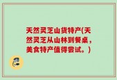 天然灵芝山货特产(天然灵芝从山林到餐桌，美食特产值得尝试。)