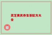 灵芝黄芪养生茶配方大全