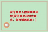 灵芝禁忌人群有哪些药材(灵芝禁忌药材大盘点，你可别再乱来！)