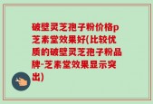 破壁灵芝孢子粉价格p芝素堂效果好(比较优质的破壁灵芝孢子粉品牌-芝素堂效果显示突出)