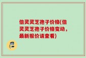 倍灵灵芝孢子价格(倍灵灵芝孢子价格变动，最新报价请查看)