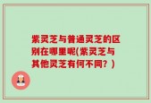紫灵芝与普通灵芝的区别在哪里呢(紫灵芝与其他灵芝有何不同？)