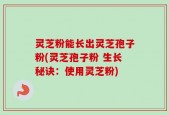 灵芝粉能长出灵芝孢子粉(灵芝孢子粉 生长秘诀：使用灵芝粉)