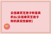 云佰康灵芝孢子粉是真的么(云佰康灵芝孢子粉的真实性解析)