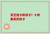 灵芝孢子粉饺子？十种最贵的饺子