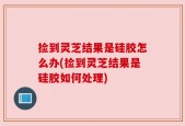捡到灵芝结果是硅胶怎么办(捡到灵芝结果是硅胶如何处理)