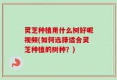 灵芝种植用什么树好呢视频(如何选择适合灵芝种植的树种？)