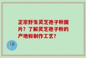 正宗野生灵芝孢子粉图片？了解灵芝孢子粉的产地和制作工艺？