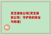 灵芝保安公司(灵芝保安公司：守护你的安全与和谐)