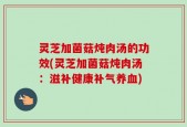 灵芝加菌菇炖肉汤的功效(灵芝加菌菇炖肉汤：滋补健康补气养血)