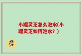 小罐灵芝怎么泡水(小罐灵芝如何泡水？)