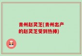 青州赵灵芝(青州出产的赵灵芝受到热捧)