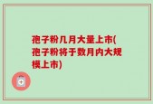 孢子粉几月大量上市(孢子粉将于数月内大规模上市)
