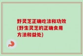 野灵芝正确吃法和功效(野生灵芝的正确食用方法和益处)