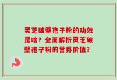 灵芝破壁孢子粉的功效是啥？全面解析灵芝破壁孢子粉的营养价值？