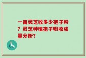 一亩灵芝收多少孢子粉？灵芝种植孢子粉收成量分析？