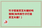 竹子搭建灵芝大棚好吗视频(如何用竹子打造灵芝大棚？)