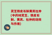 灵芝铁皮石斛黄芪杜仲(中药材灵芝、铁皮石斛、黄芪、杜仲的功效与作用)