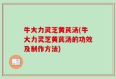 牛大力灵芝黄芪汤(牛大力灵芝黄芪汤的功效及制作方法)