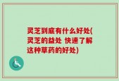灵芝到底有什么好处(灵芝的益处 快速了解这种草药的好处)