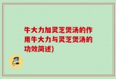 牛大力加灵芝煲汤的作用牛大力与灵芝煲汤的功效简述)