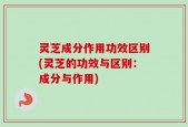 灵芝成分作用功效区别(灵芝的功效与区别：成分与作用)
