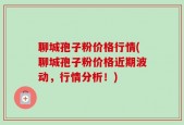 聊城孢子粉价格行情(聊城孢子粉价格近期波动，行情分析！)