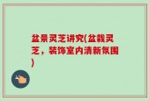 盆景灵芝讲究(盆栽灵芝，装饰室内清新氛围)