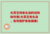 大灵芝炖骨头汤的功效和作用(大灵芝骨头汤，有效保护身体健康)